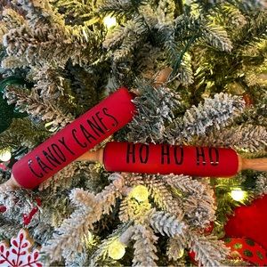 Small Rolling Pins, Holiday, Home Decor, Handmade Set of 2